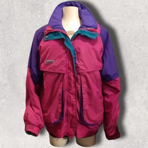 Vintage Columbia powder keg 90s color block ski jacket Size large reversible